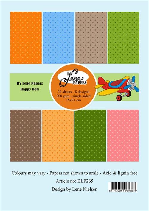 By Lene Happy dots 24 ark 15x21cm 200g